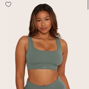 Set Active Sculptflex Box Cut Bra - Light Blue - Size Medium